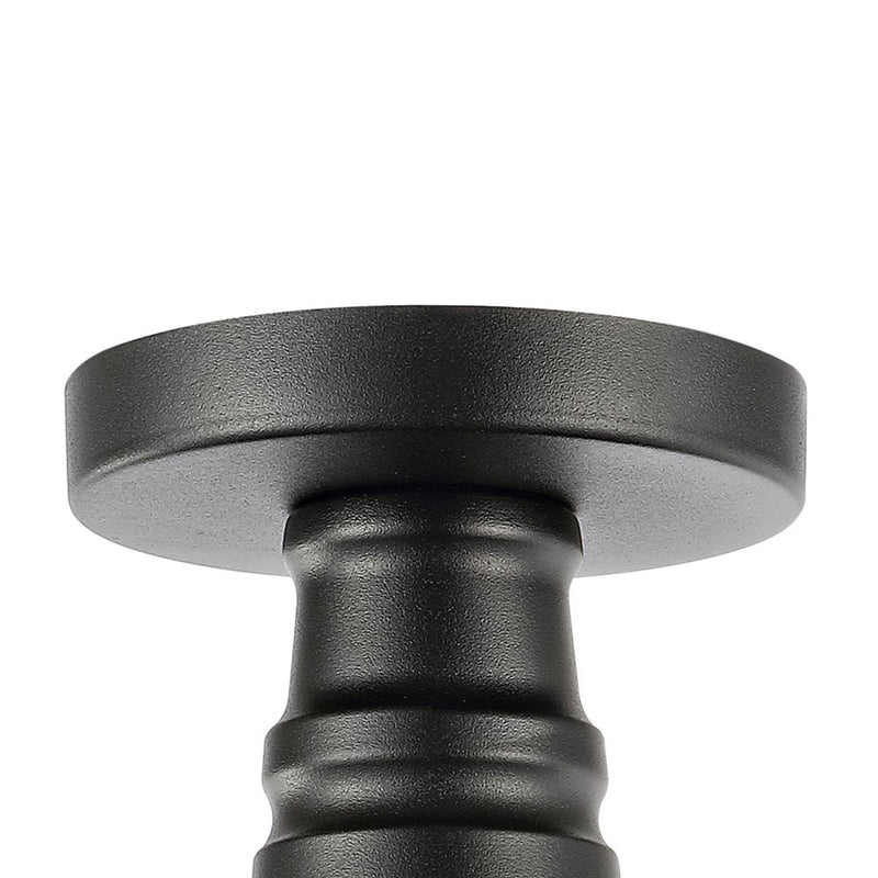 Camila 14"  Classic Industrial Indoor/Outdoor Iron LED Semi Flush Mount