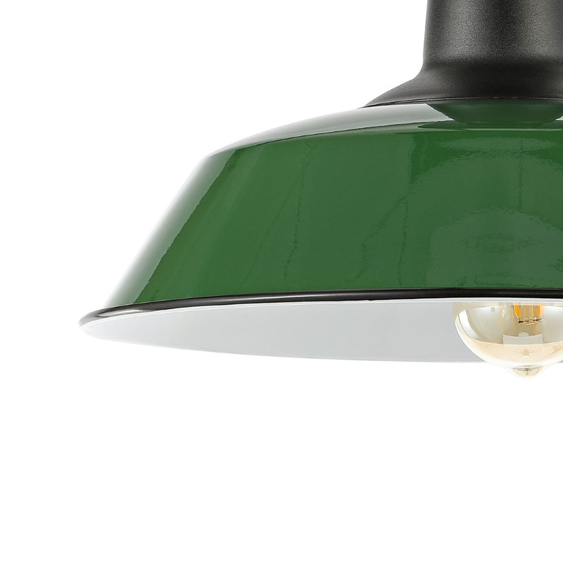Camila 14"  Classic Industrial Indoor/Outdoor Iron LED Semi Flush Mount