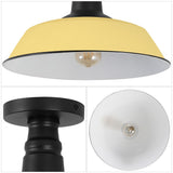 Camila 14"  Classic Industrial Indoor/Outdoor Iron LED Semi Flush Mount