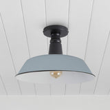 Camila 14"  Classic Industrial Indoor/Outdoor Iron LED Semi Flush Mount