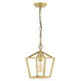 Oslin 8" Vintage Farmhouse Iron Chain Pagoda LED Pendant - JONATHAN Y