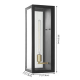 Berlin Iron/Glass Modern Industrial LED Outdoor Lantern - JONATHAN Y