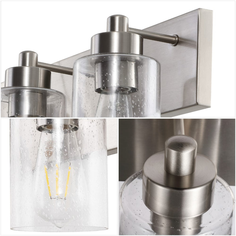 Irving Seeded Glass/Iron Modern Contemporary LED Vanity Light