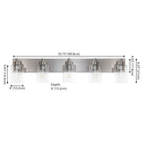 Irving Seeded Glass/Iron Modern Contemporary LED Vanity Light