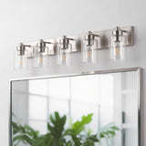 Irving Seeded Glass/Iron Modern Contemporary LED Vanity Light