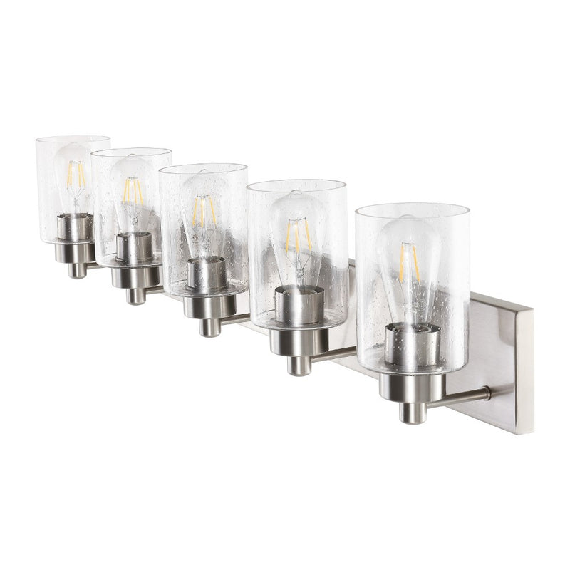 Irving Seeded Glass/Iron Modern Contemporary LED Vanity Light
