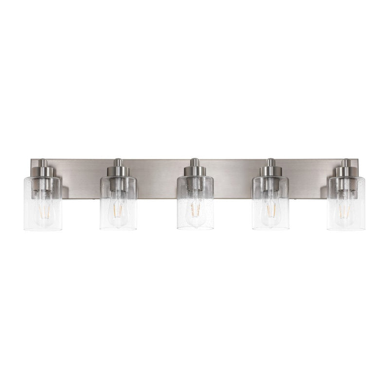 Irving Seeded Glass/Iron Modern Contemporary LED Vanity Light