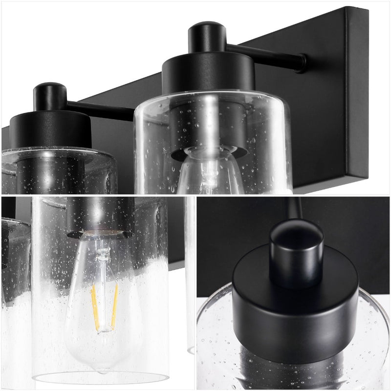 Irving Seeded Glass/Iron Modern Contemporary LED Vanity Light