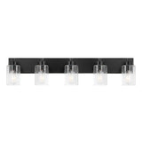 Irving Seeded Glass/Iron Modern Contemporary LED Vanity Light