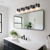 Irving Seeded Glass/Iron Modern Contemporary LED Vanity Light