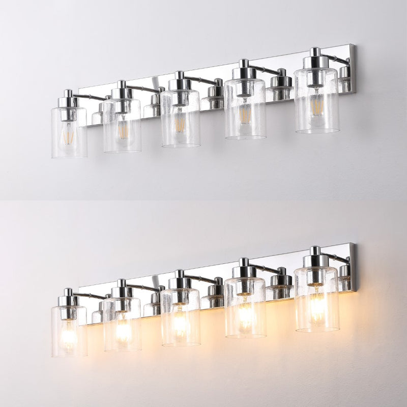 Irving Seeded Glass/Iron Modern Contemporary LED Vanity Light