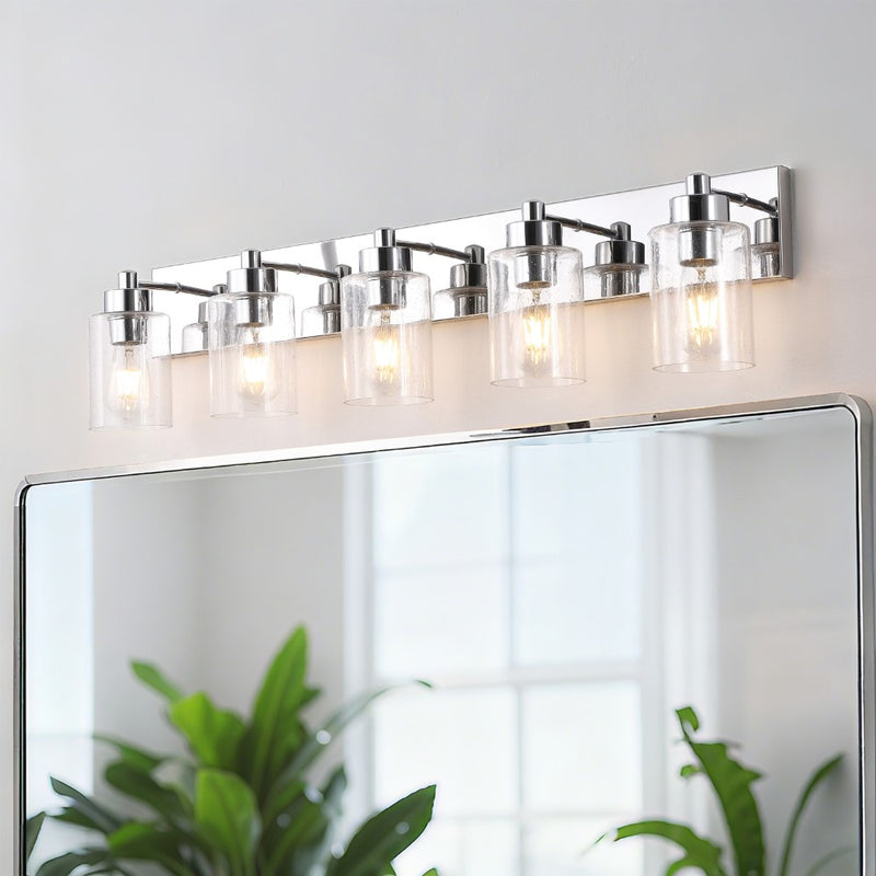 Irving Seeded Glass/Iron Modern Contemporary LED Vanity Light