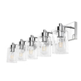Irving Seeded Glass/Iron Modern Contemporary LED Vanity Light