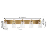 Irving Seeded Glass/Iron Modern Contemporary LED Vanity Light