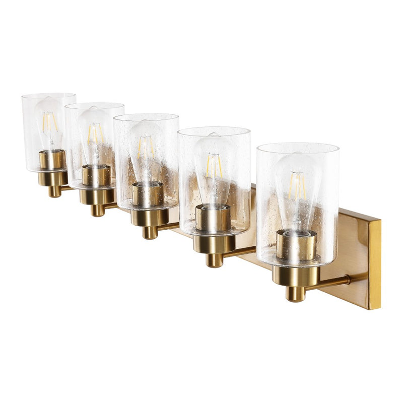 Irving Seeded Glass/Iron Modern Contemporary LED Vanity Light