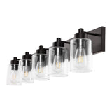 Irving Seeded Glass/Iron Modern Contemporary LED Vanity Light