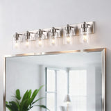 Irving Seeded Glass/Iron Modern Contemporary LED Vanity Light