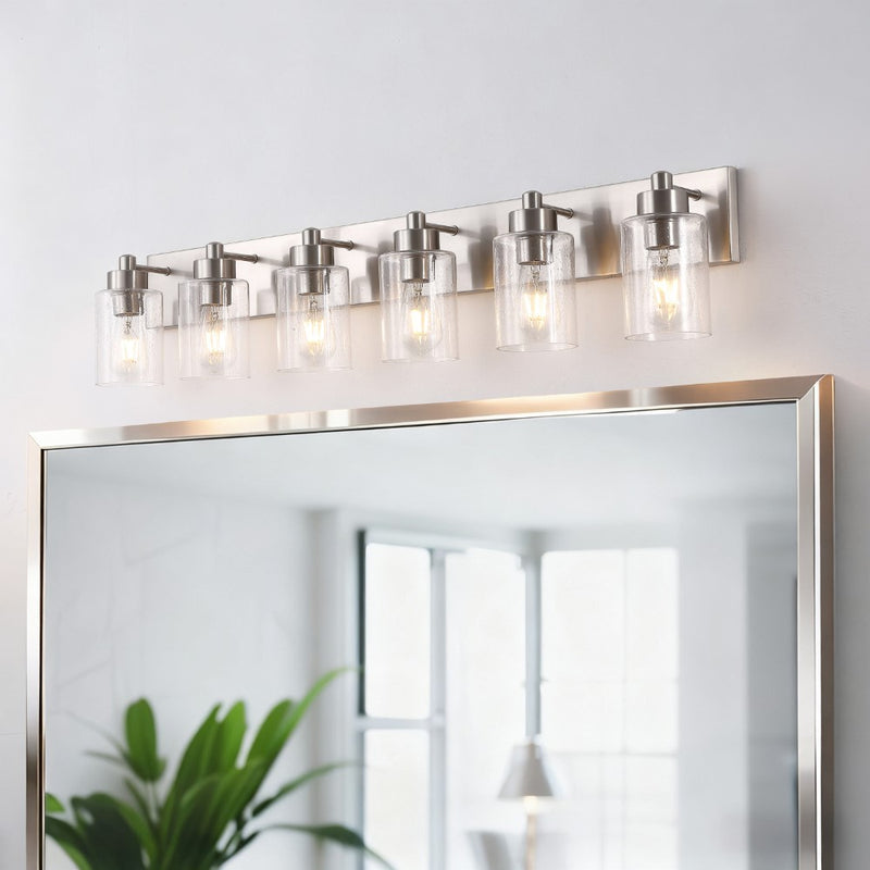 Irving Seeded Glass/Iron Modern Contemporary LED Vanity Light