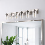 Irving Seeded Glass/Iron Modern Contemporary LED Vanity Light