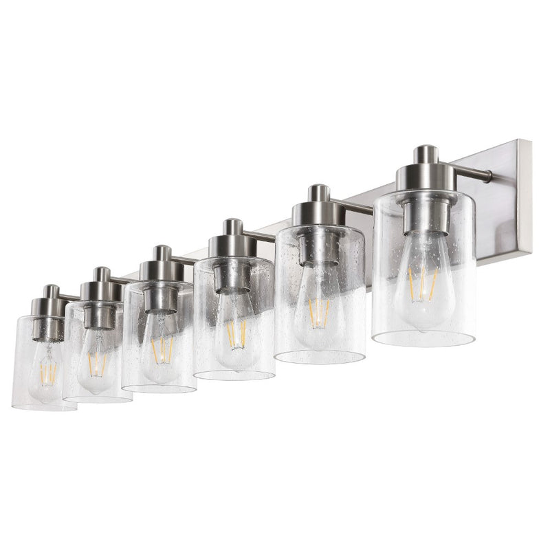 Irving Seeded Glass/Iron Modern Contemporary LED Vanity Light