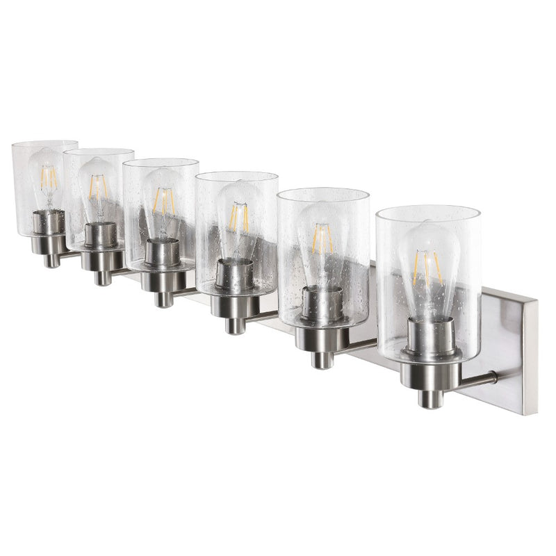 Irving Seeded Glass/Iron Modern Contemporary LED Vanity Light