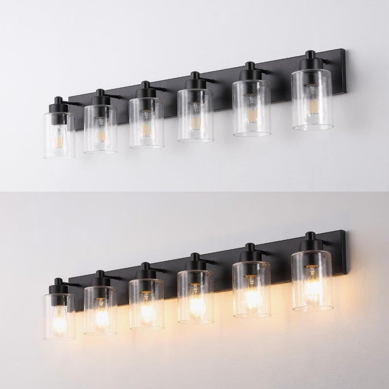 Irving Seeded Glass/Iron Modern Contemporary LED Vanity Light