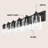 Irving Seeded Glass/Iron Modern Contemporary LED Vanity Light