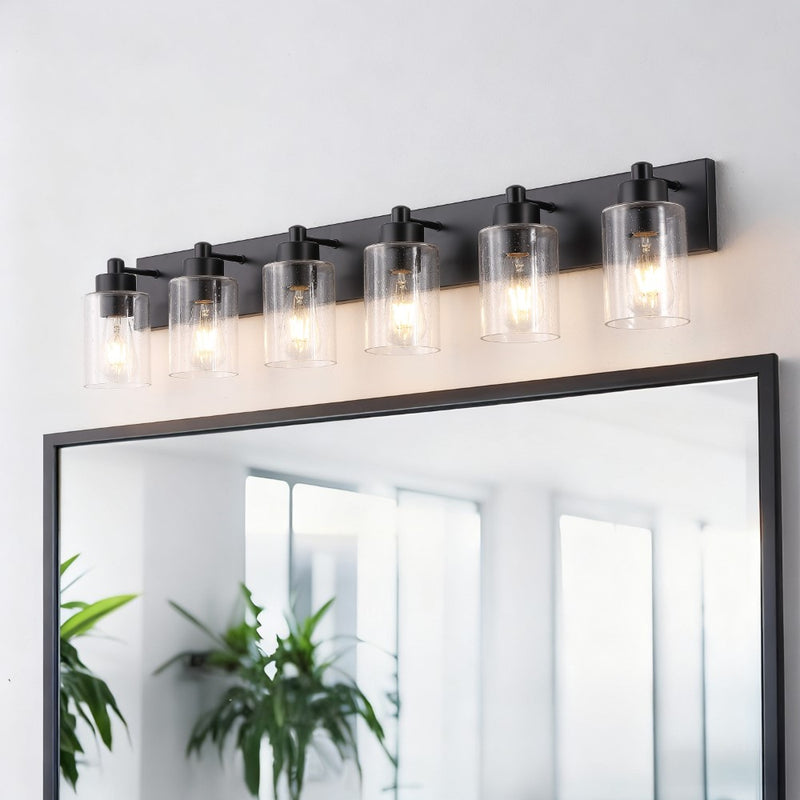Irving Seeded Glass/Iron Modern Contemporary LED Vanity Light