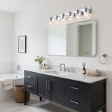 Irving Seeded Glass/Iron Modern Contemporary LED Vanity Light