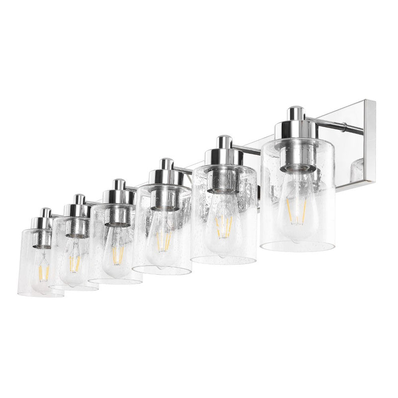 Irving Seeded Glass/Iron Modern Contemporary LED Vanity Light