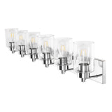 Irving Seeded Glass/Iron Modern Contemporary LED Vanity Light