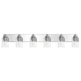 Irving Seeded Glass/Iron Modern Contemporary LED Vanity Light