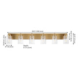 Irving Seeded Glass/Iron Modern Contemporary LED Vanity Light