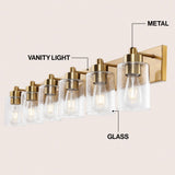 Irving Seeded Glass/Iron Modern Contemporary LED Vanity Light