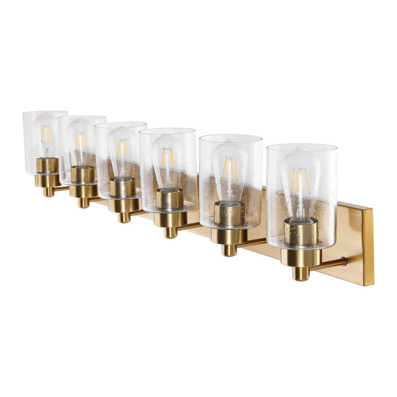 Irving Seeded Glass/Iron Modern Contemporary LED Vanity Light