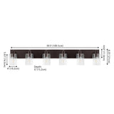 Irving Seeded Glass/Iron Modern Contemporary LED Vanity Light