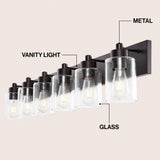 Irving Seeded Glass/Iron Modern Contemporary LED Vanity Light
