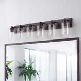Irving Seeded Glass/Iron Modern Contemporary LED Vanity Light