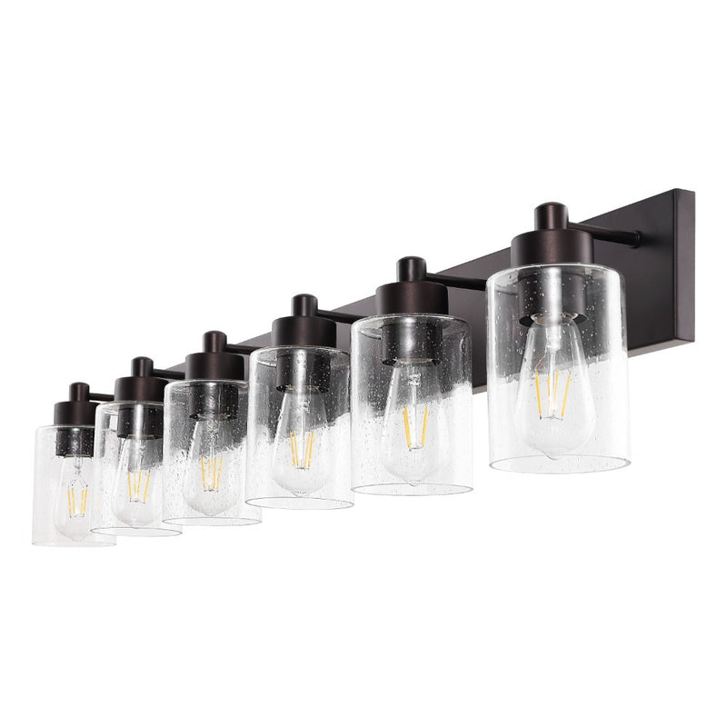Irving Seeded Glass/Iron Modern Contemporary LED Vanity Light