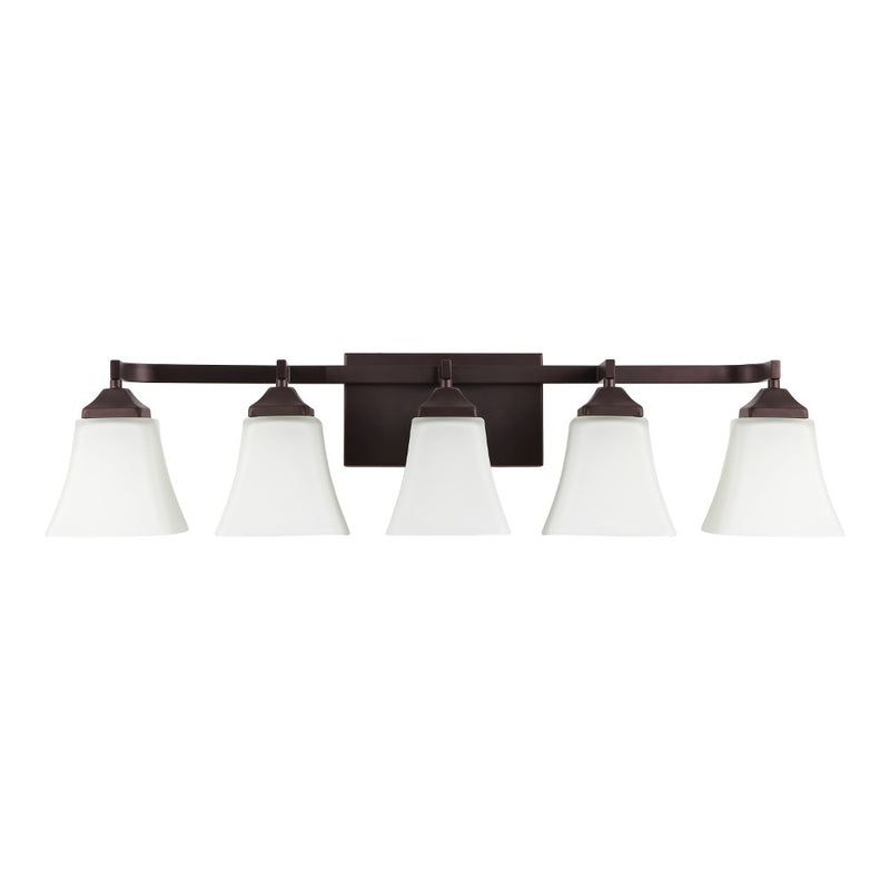Staunton Farmhouse Cottage Metal LED Vanity Light with Frosted Glass Shades