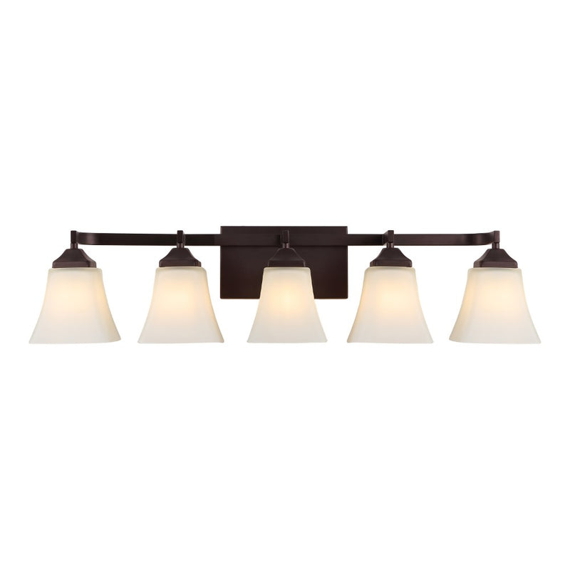 Staunton Farmhouse Cottage Metal LED Vanity Light with Frosted Glass Shades