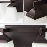 Staunton Farmhouse Cottage Metal LED Vanity Light with Frosted Glass Shades
