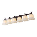 Staunton Farmhouse Cottage Metal LED Vanity Light with Frosted Glass Shades