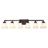 Staunton Farmhouse Cottage Metal LED Vanity Light with Frosted Glass Shades