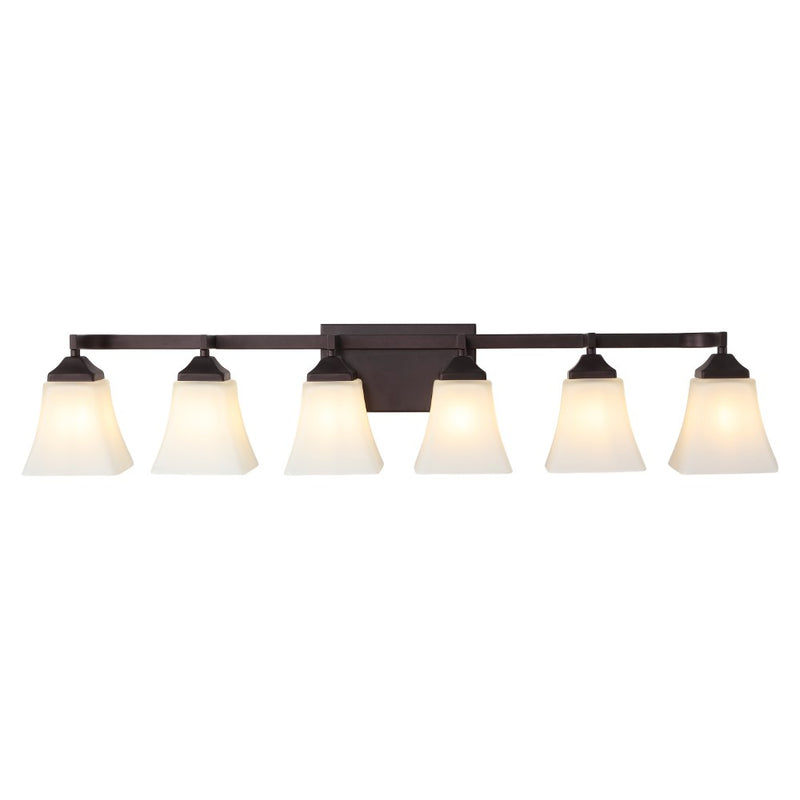 Staunton Farmhouse Cottage Metal LED Vanity Light with Frosted Glass Shades