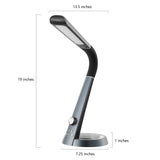 Milton 19" Aluminum Contemporary Minimalist Adjustable Head Dimmable USB Charging LED Task Lamp - JONATHAN Y