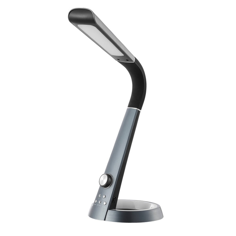 Milton 19" Aluminum Contemporary Minimalist Adjustable Head Dimmable USB Charging LED Task Lamp - JONATHAN Y