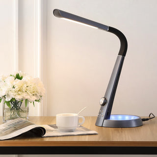 Milton 19" Aluminum Contemporary Minimalist Adjustable Head Dimmable USB Charging LED Task Lamp - JONATHAN Y