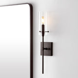 Cato Bohemian Farmhouse Iron/Glass LED Vanity - JONATHAN Y