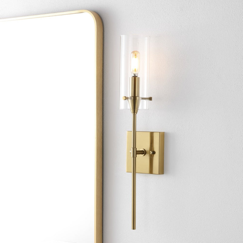 Cato Bohemian Farmhouse Iron/Glass LED Vanity - JONATHAN Y